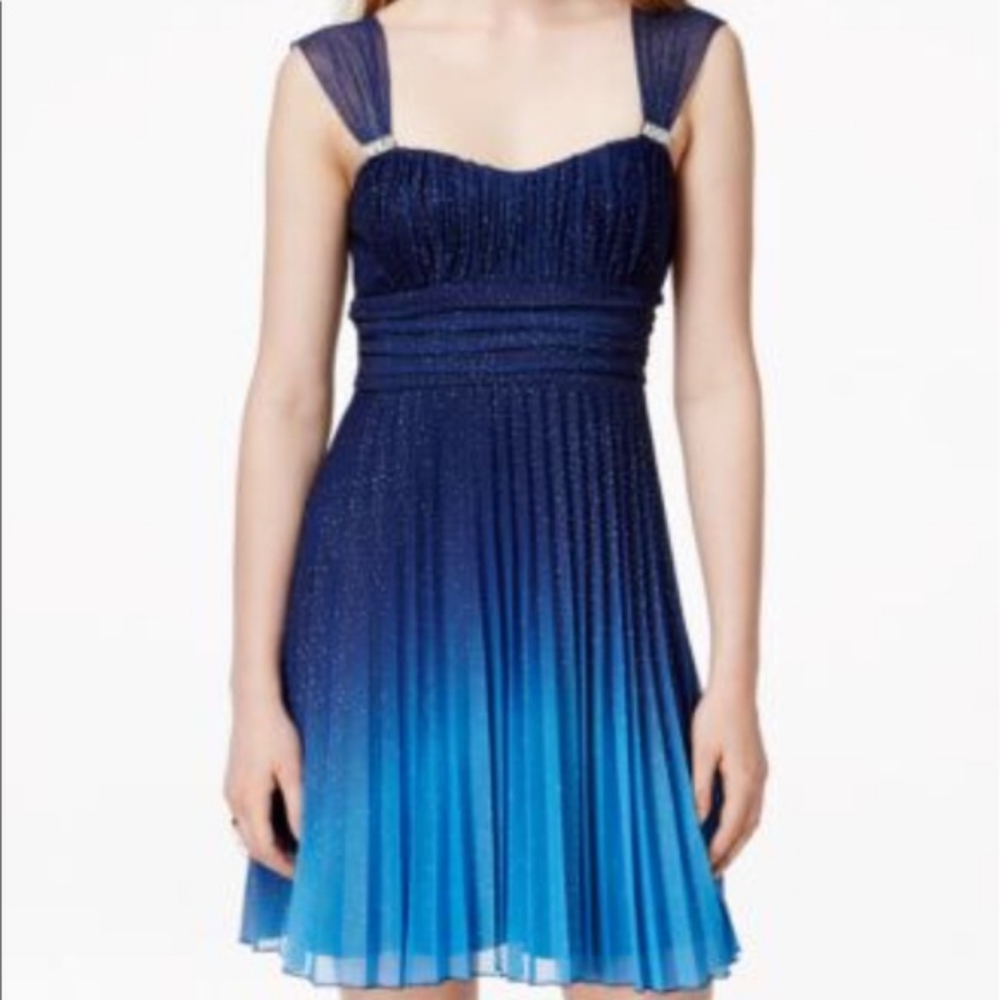 Blue Glitter Ombre Dress